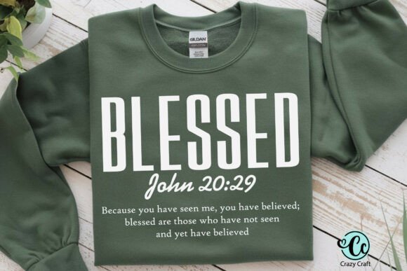 Blessed Svg Png, John 20 29, Christian T-Shirt Designs