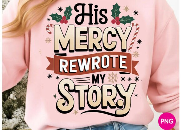 Christian Christmas Quote PNG for T-Shirt Designs