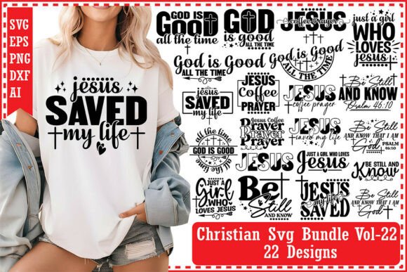 Christian Svg Bundle Vol-22 T-Shirt Designs