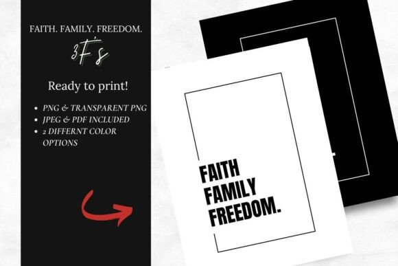 Faith Family Freedom Christian Patriot T-Shirt Designs