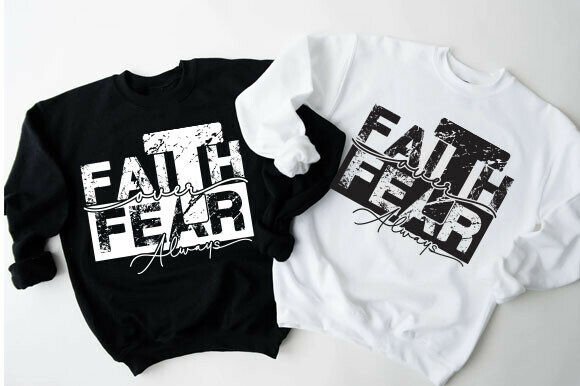 Faith over Fear Always SVG, Christian Tee
