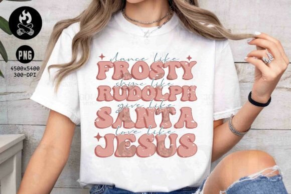 Frosty Rudolph Santa Jesus PNG for T-Shirt Designs