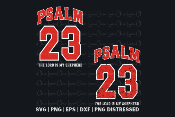 Psalm 23 SVG PNG for T-Shirt Designs