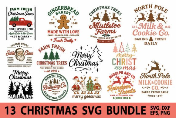 Retro Christmas Sign SVG Bundle, Jesus T-Shirt Designs