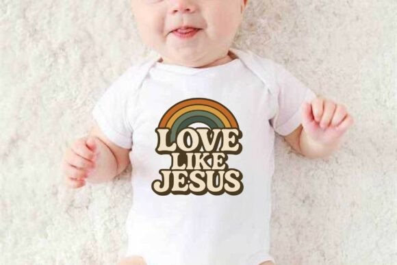 Retro Love Like Jesus SVG PNG T-Shirt