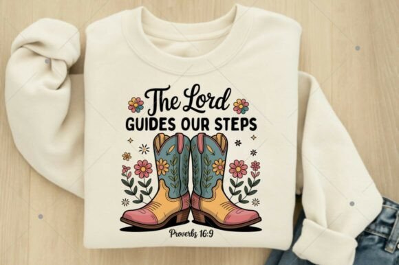 Western Christian PNG, the Lord Guides – T-Shirt Designs